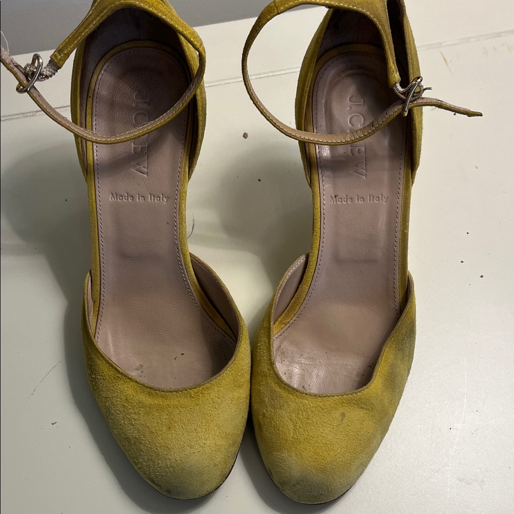 Yellow Ankle Strap Heels - Picture 2 of 8